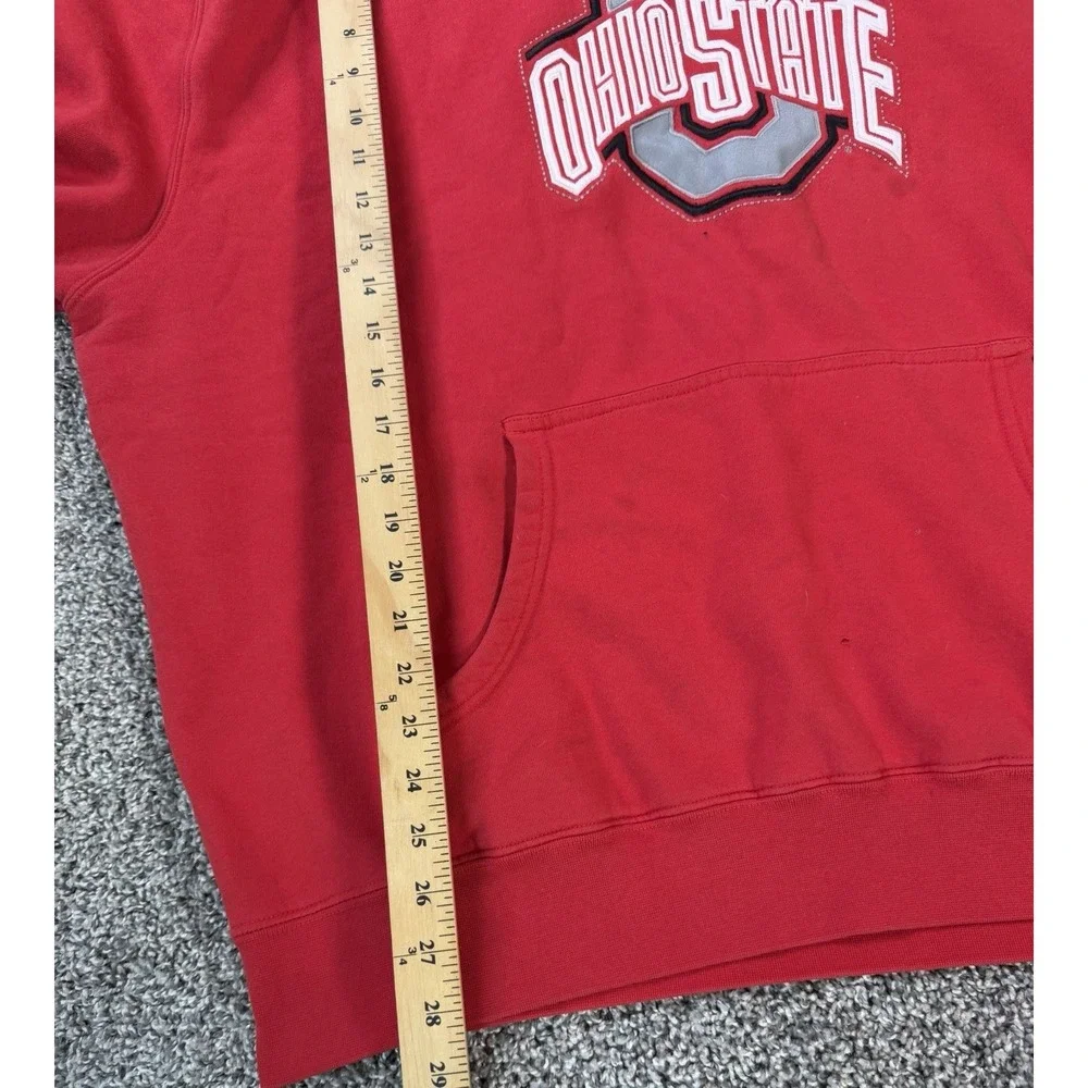 Vintage Y2K Ohio State Buckeyes Nike Therma-Fit Hoodie Men's Size XXL Red